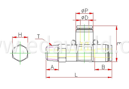 PD-T Pneumatic Quick Connector Fittings